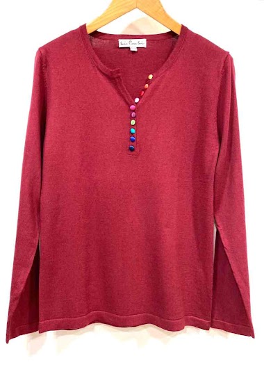 Mayorista Soie pour Soi - Sweater with multicolored buttons