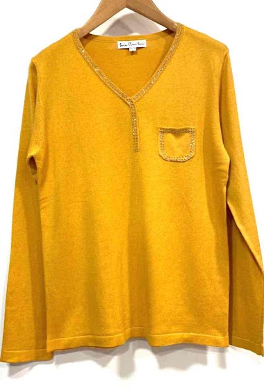 Wholesaler Soie pour Soi - Cotton silk sweater with strass