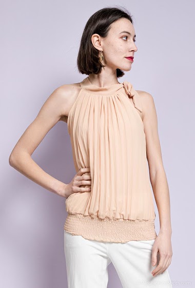 Wholesaler Soleil Star - Pleated sleeveless top