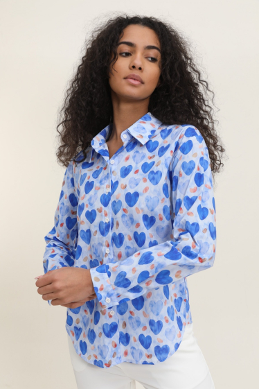 Wholesaler Sophyline - Heart-print cotton shirt