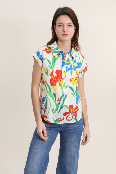 Wholesaler Sophyline - Floral cotton shirt