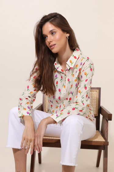 Wholesaler Sophyline - Floral cotton shirt