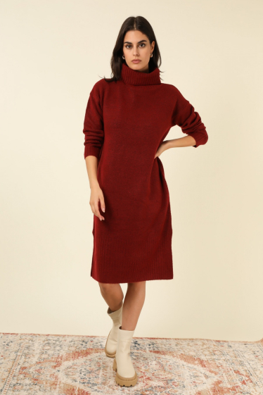 Grossiste Sophyline - Robe pull col roulé