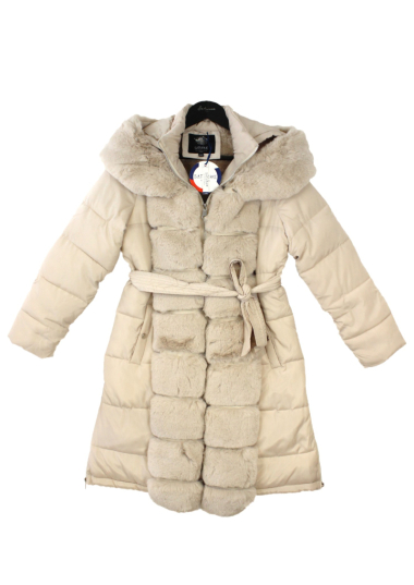 Wholesaler Big Size Exclusive ex.SPATIAL - Down jacket with removable vegan fur