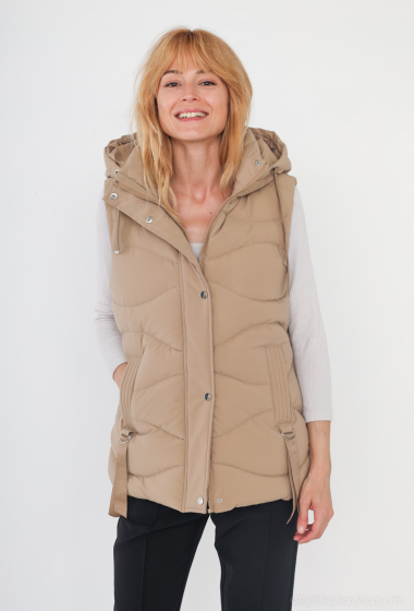 Wholesaler Big Size Exclusive ex.SPATIAL - "Michelle" short sleeveless down jacket