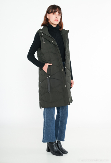 Wholesaler Big Size Exclusive ex.SPATIAL - "Angela" mid-length sleeveless down jacket