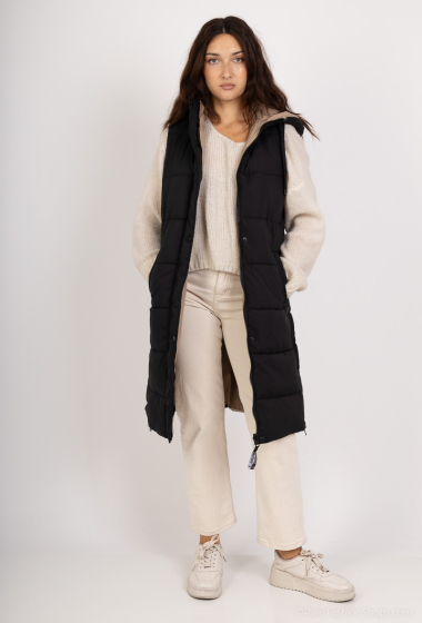 Wholesaler Big Size Exclusive ex.SPATIAL - Reversible mid-length sleeveless down jacket “Jessy”