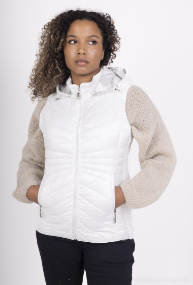 Grossiste Big Size Exclusive ex.SPATIAL - Gilet à motif 'peinture"