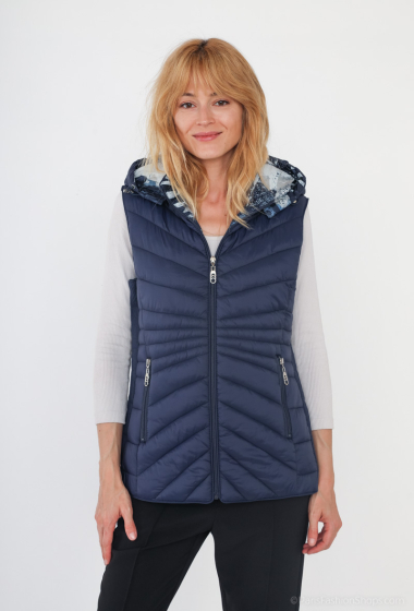 Grossiste Big Size Exclusive ex.SPATIAL - Gilet à motif 'peinture"