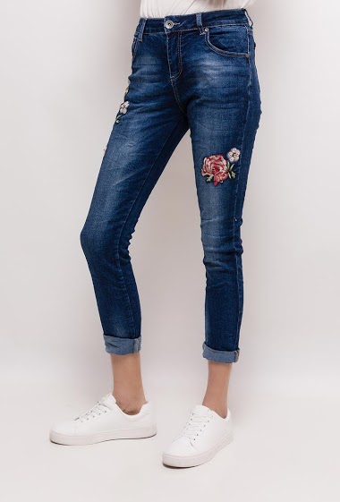 Wholesaler Mozzaar  Forever - Embroidered jeans