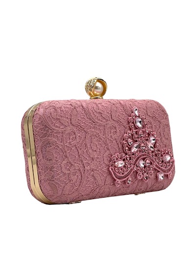 Wholesaler STEPHAN BAGS - Lace clutch, crystals