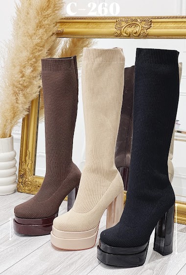 Wholesaler Stephan Paris - Fabric sock boots