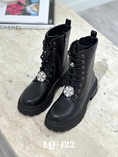 Wholesaler Stephan Paris - Decorated Lace-up Ankle Boots (charms)