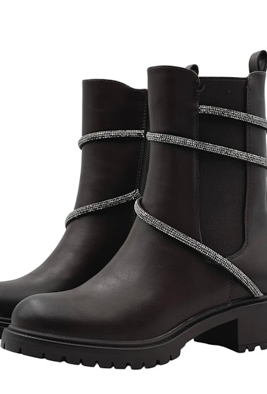 Wholesaler Stephan Paris - Chelsea boots with rhinestones