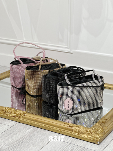 Wholesaler Stephan Paris - Mini bag all in crystals with stone ornaments