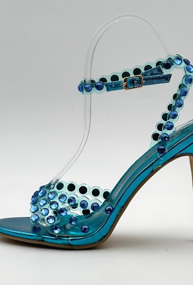 Sandal with transparent heel and rhinestones Stephan Paris Paris