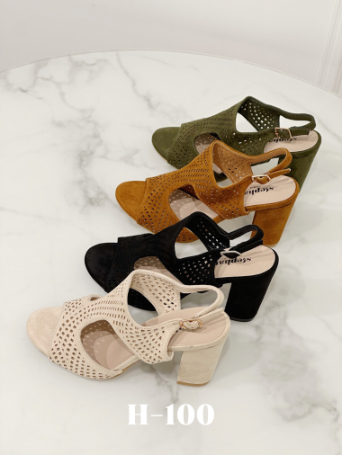 Wholesaler Stephan Paris - Suede-style fabric sandals