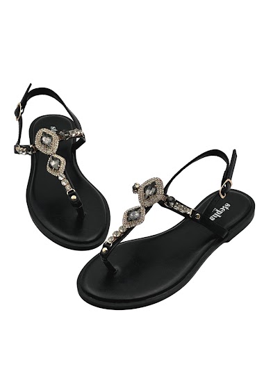 Wholesaler Stephan - Crystal-embellished toe-toe sandals
