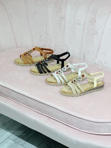 Wholesaler Stephan Paris - Multi-strap beaded open sandals