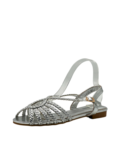 Wholesaler Stephan Paris - Low heel braided sandals: Éclat Artisanal