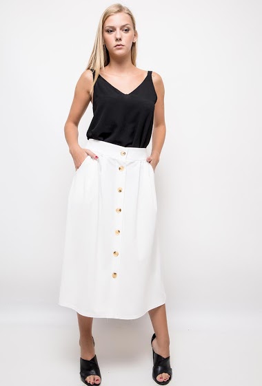 Großhändler Style&Co - Button midi skirt