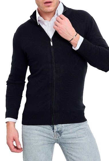 Wholesaler SUBLIMINAL MODE - Subliminal Mode Men's Zipped Vest Stand Collar