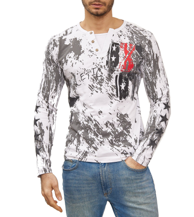 Großhändler SUBLIMINAL MODE - Subliminal Mode – Langarm-T-Shirt, gewaschene Baumwolle