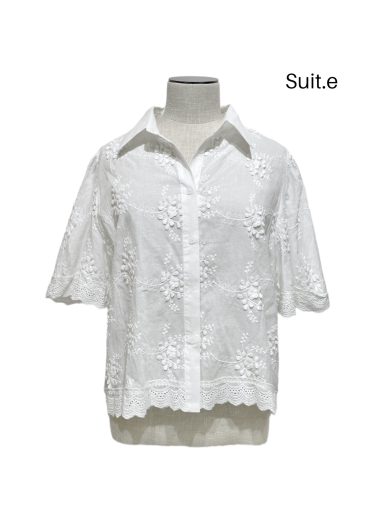 Grossiste Suit.e - Chemise Courte Broderie Anglaise