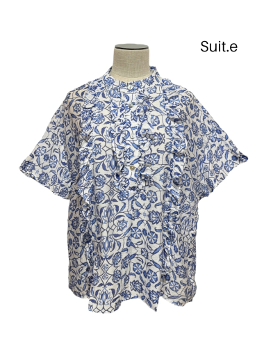 Wholesaler Suit.e - Printed Ruffle Blouse