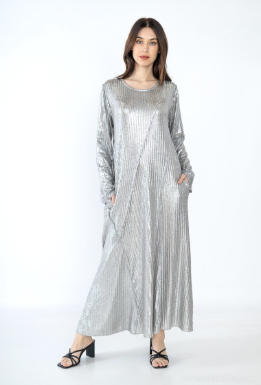 Grossiste Suit.e - Metallic Finish Maxi Dress