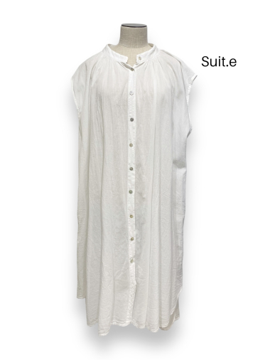 Grossiste Suit.e - Robe Uni Oversize Voile de Coton