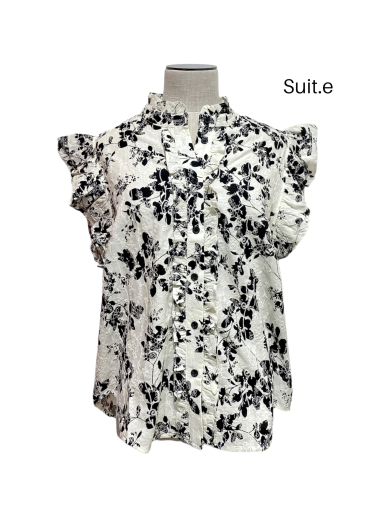 Wholesaler Suit.e - Broderie Anglaise ruffled top