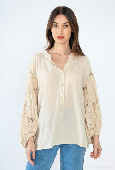 Grossiste Suit.e - Ivory Embroidered Blouse