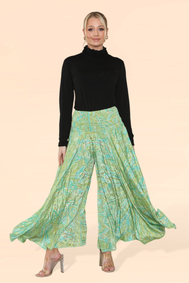 Wholesaler Sumel - Summer 2024 Collection - Women's Large Floral Rosette Trouser Skirt