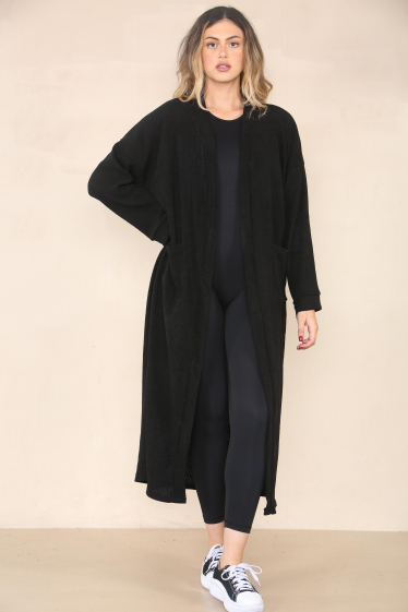 Wholesaler Sumel - Women's two-pocket velvet vest autumn plain style ref 9898