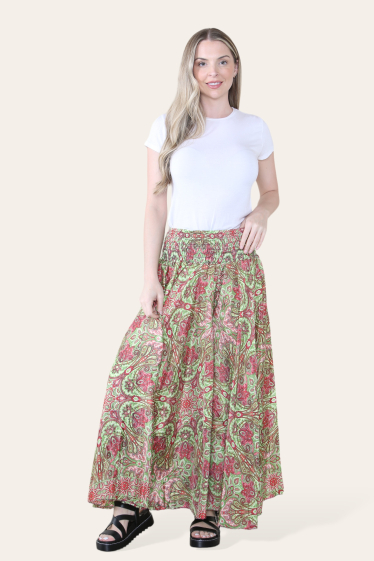 Großhändler Sumel - Damen-Hosenrock mit großer floraler Rosette – AM-205