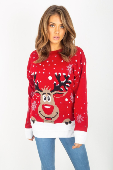 Wholesaler Sumel - Christmas Sweater / Rudolph Reindeer Cardigan / Rosy Bulb Sweatshirt BCJ_23