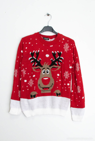 Wholesaler Sumel - Christmas sweater for kids Rennes Mignon kids snow BCJST Voici un beau pull de noël.