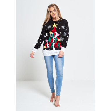 Wholesaler Sumel - Women's Christmas Sweater "A Very Merry Christmas VSC_23"