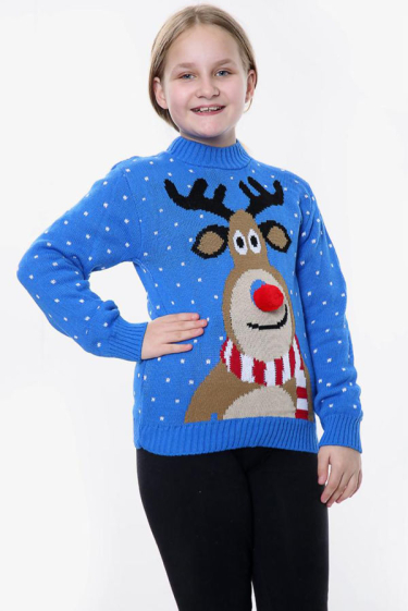 Wholesaler Sumel - Christmas Sweater Merry Christmas CHILD Christmas Party Rennes RCJENF-23