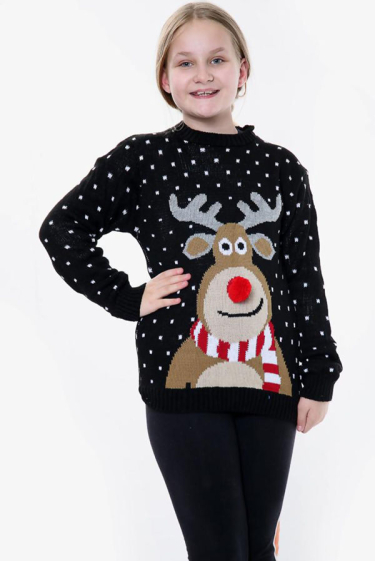 Wholesaler Sumel - Christmas Sweater Merry Christmas CHILD Christmas Party Rennes RCJENF-23