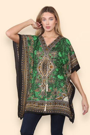 Grossiste Sumel - Robe Caftan pattern, African grande taille, tropical style, Réf 1223