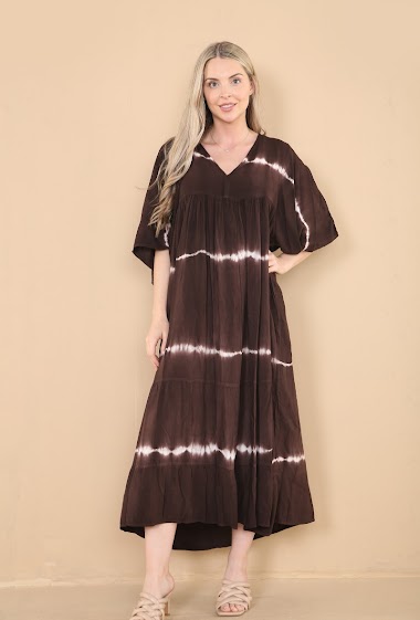 Wholesaler Sumel - Dress Woman tie dye 2023 fashion short sleeve summer noida 7014SS