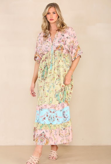 Long And Sassy floral print dress