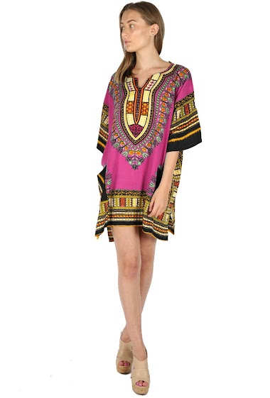 Großhändler Sumel - Kleid stummelig mit V-Ausschnitt LE LABO 102SW
