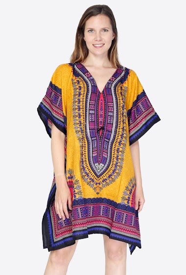 Großhändler Sumel - Kleid stummelig mit V-Ausschnitt LE LABO 102SW