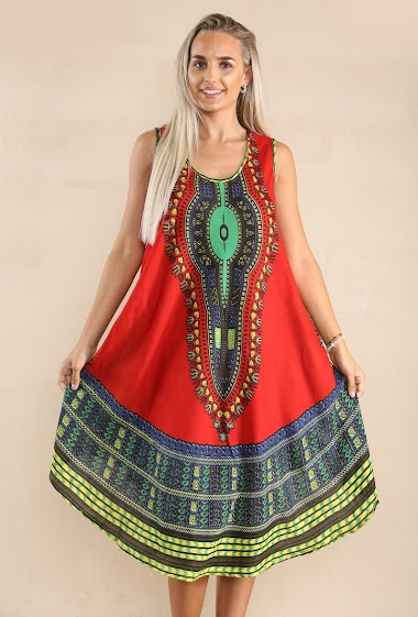 Wholesalers Sumel - Dress type Umbrella pattern African dart mosaic flower ref 811