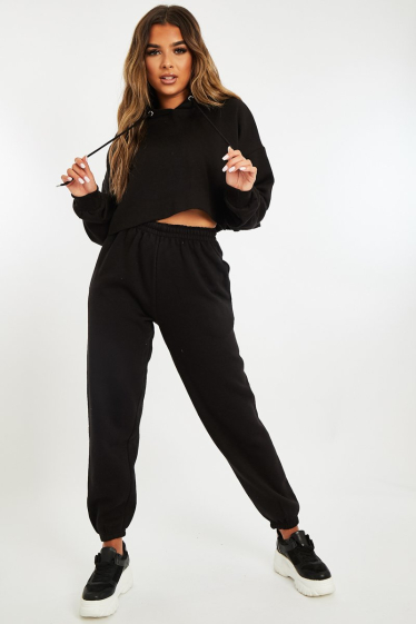 Wholesaler Sumel - women's tracksuit crop top hoodie pajamas sport casual drawstring hood urban 86I0