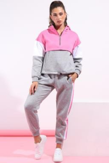 Wholesaler Sumel - Super comfy and sporty tracksuit, three colour contrasting track suit