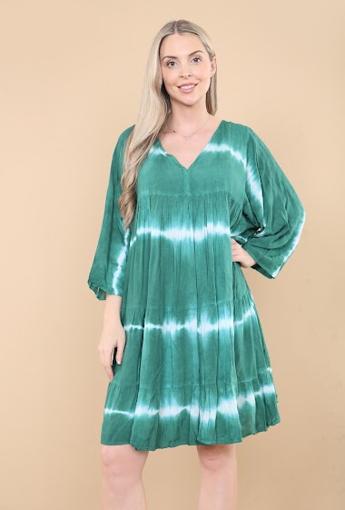 Wholesaler Sumel - Dress Woman tie dye tunic 2023 fashion short sleeve summer noida 7013SS